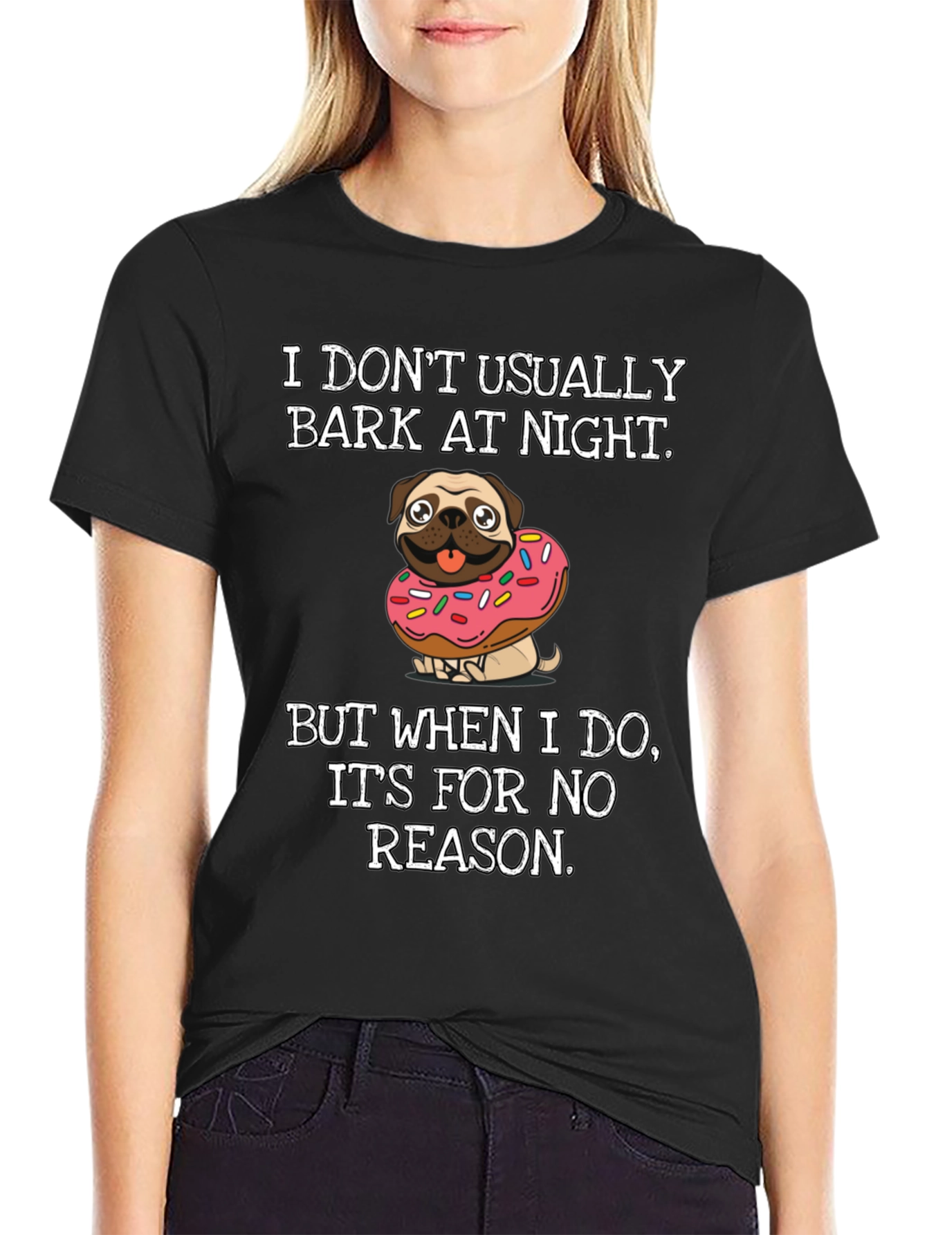 Dog Donut T-Shirt: I Dont Usually Bark