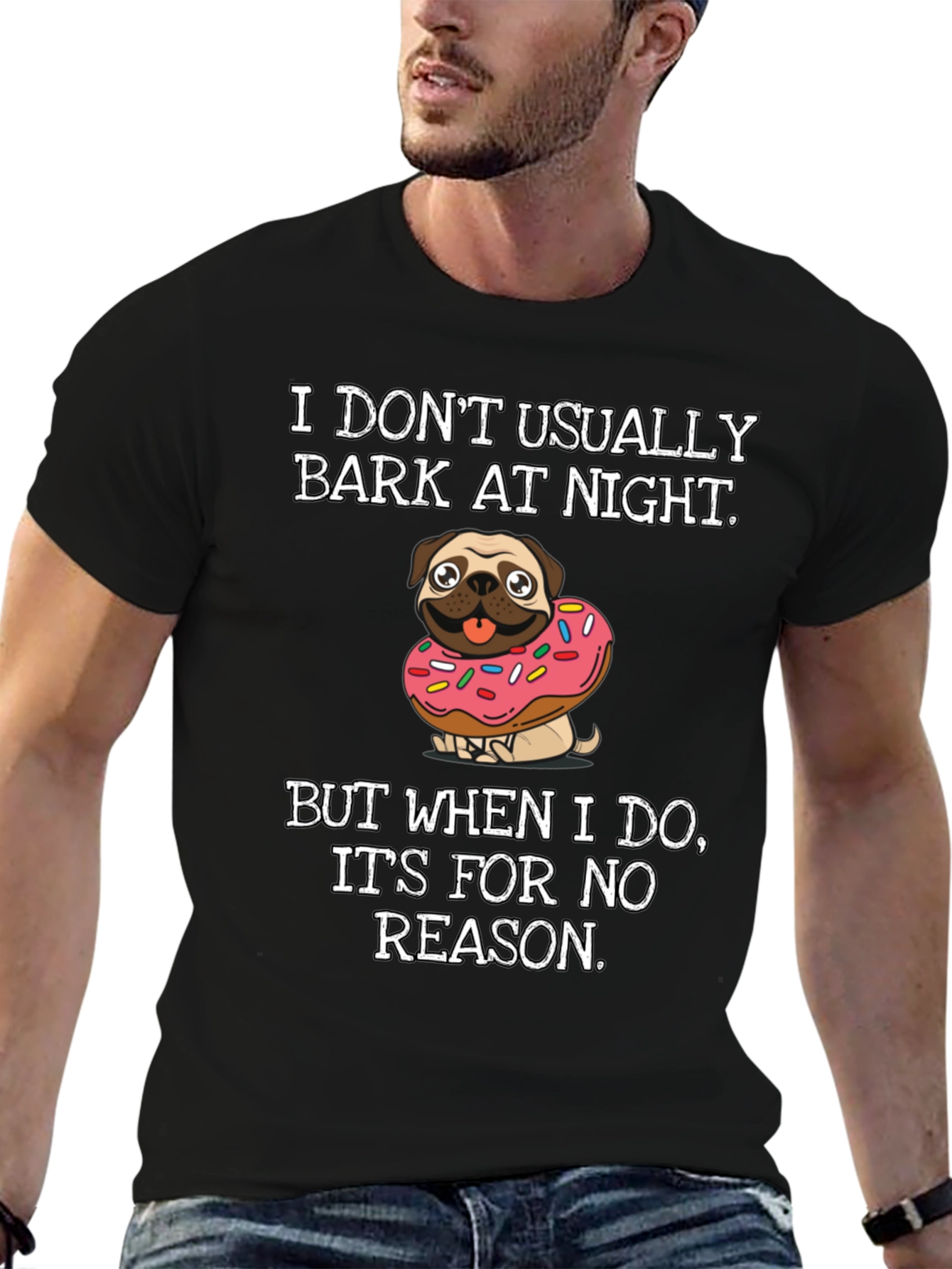 Dog Donut T-Shirt: I Dont Usually Bark