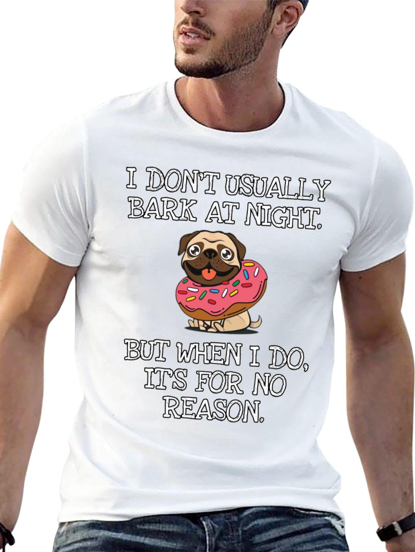 Dog Donut T-Shirt: I Dont Usually Bark