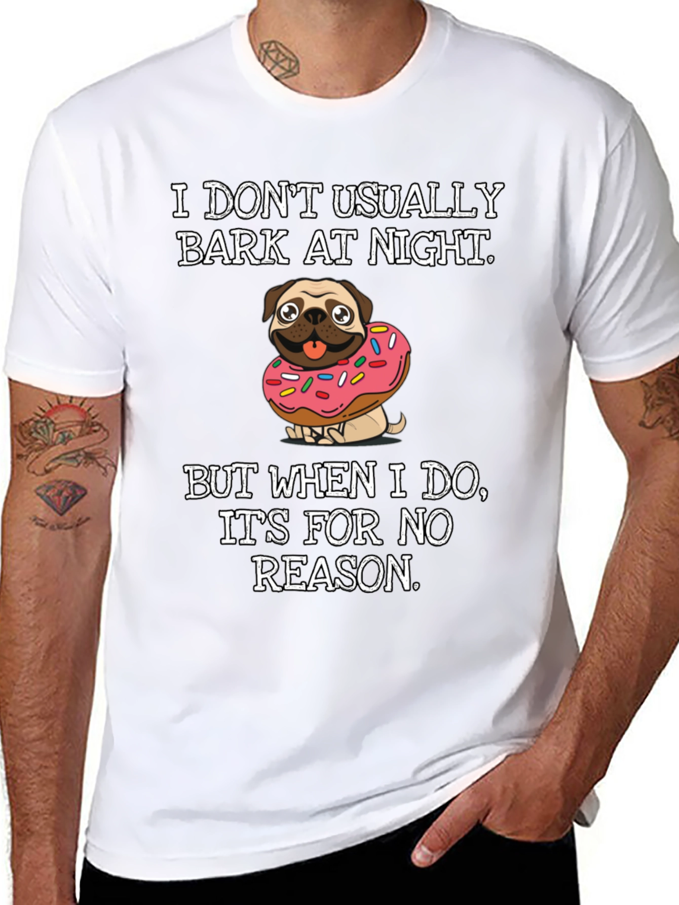 Dog Donut T-Shirt: I Dont Usually Bark