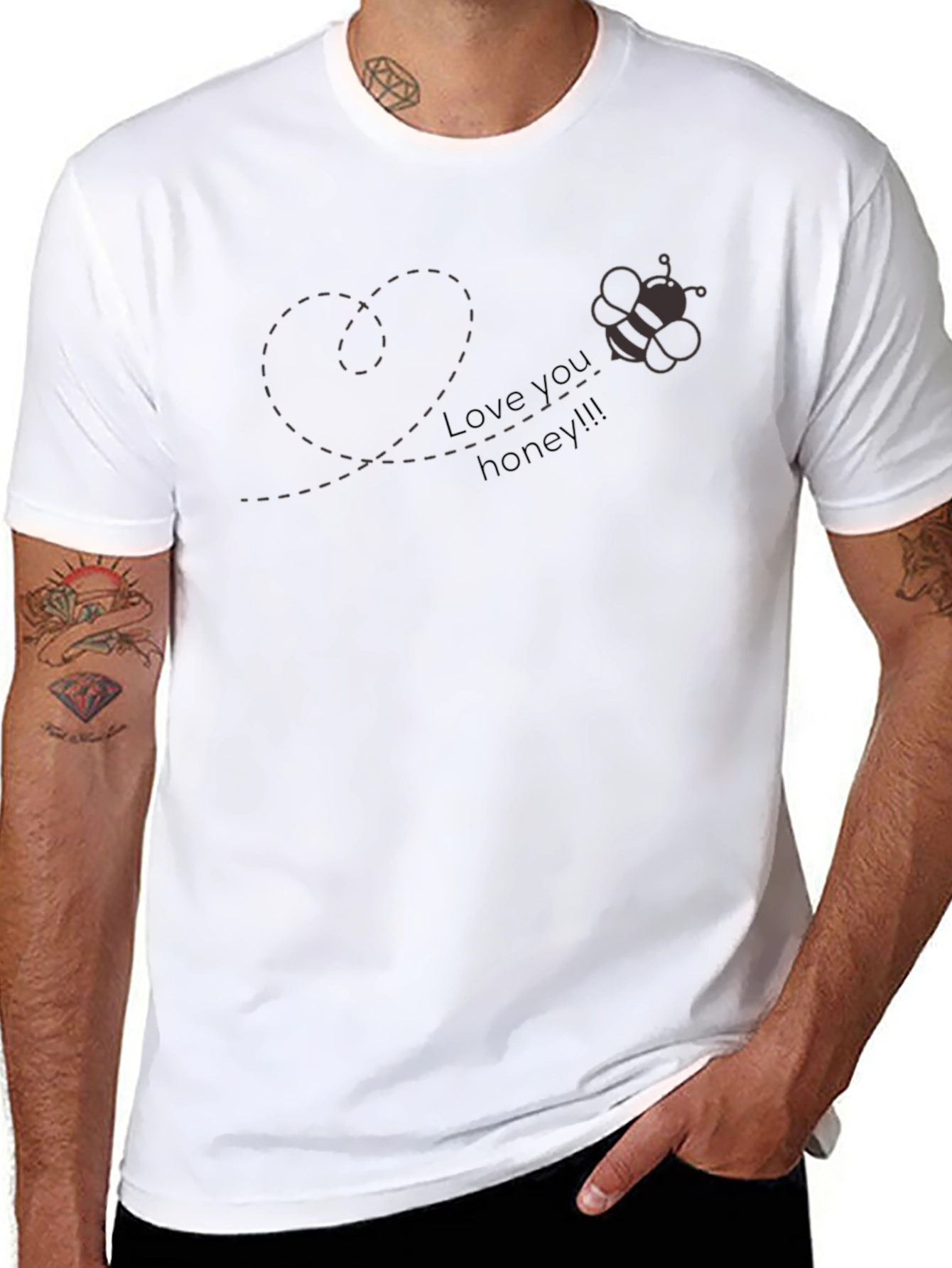 Love You Honey Bee Graphic T-Shirt