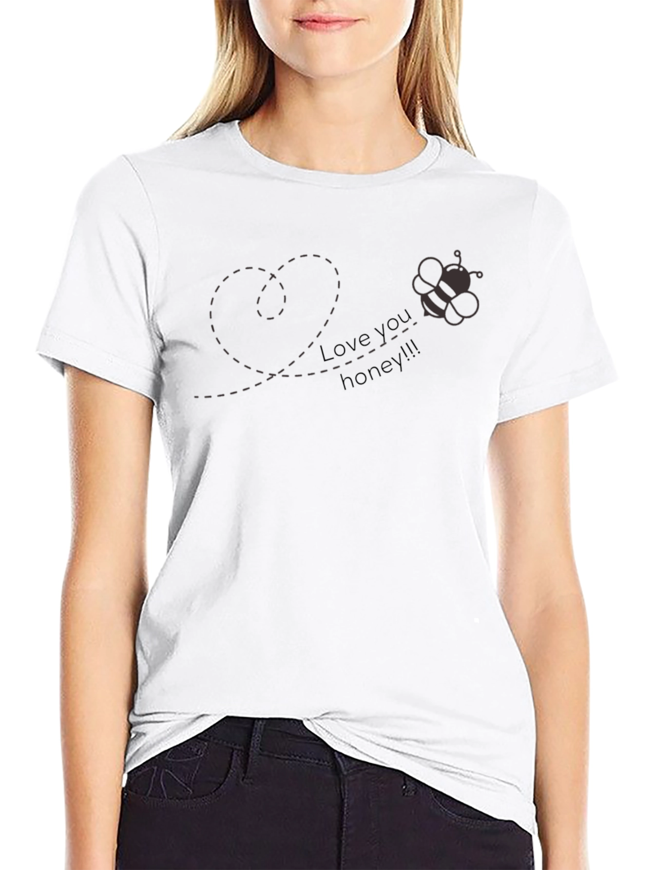 Love You Honey Bee Graphic T-Shirt