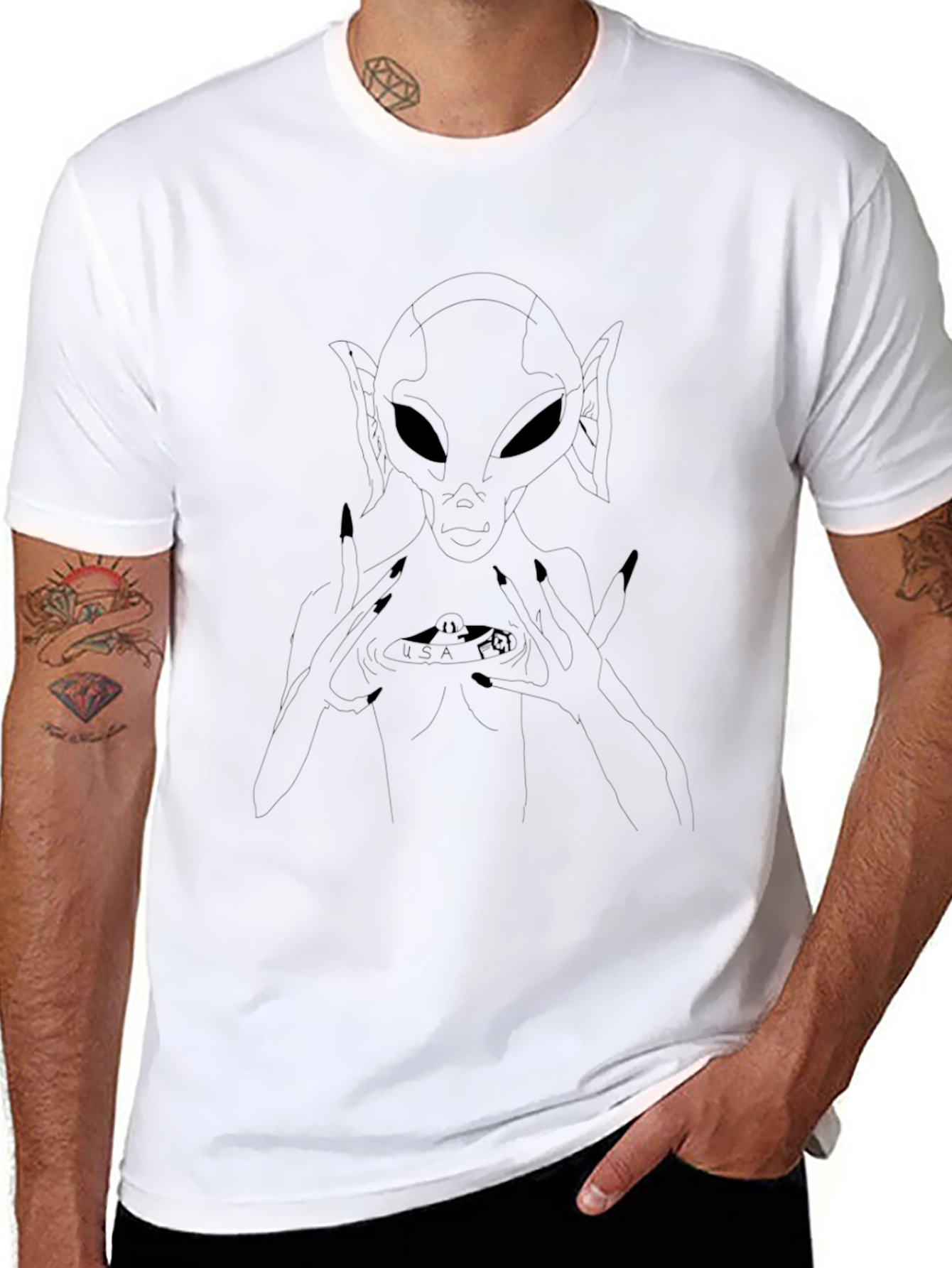 Alien Graphic Tee - Black T-Shirt