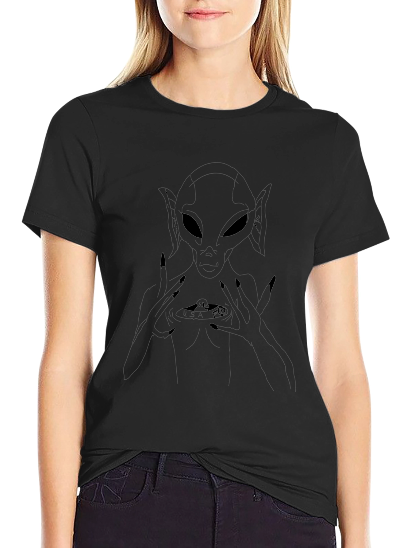Alien Graphic Tee - Black T-Shirt