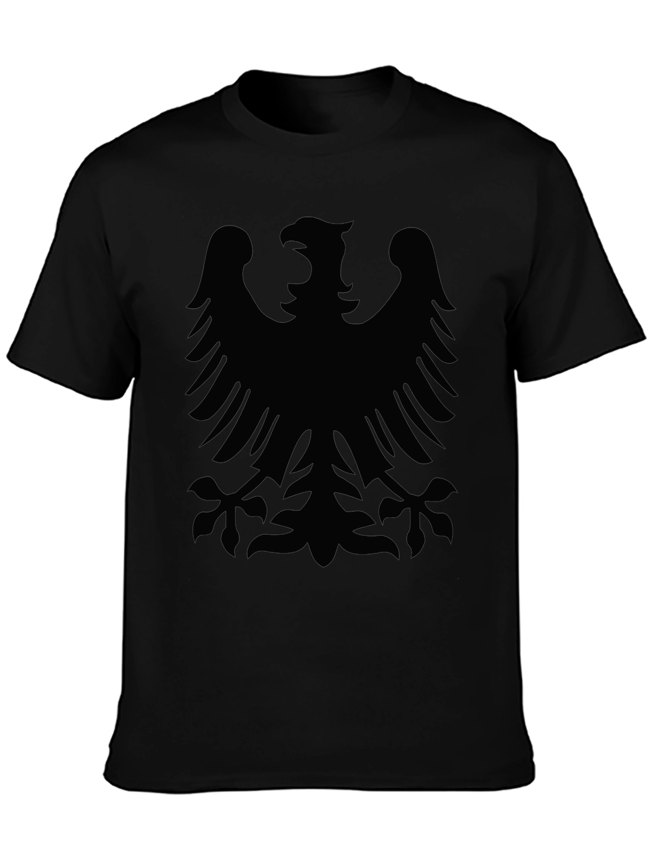 Black T-Shirt with Eagle Graphic Print