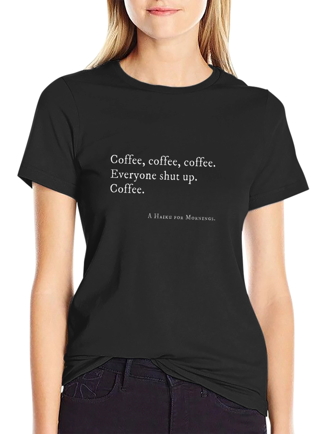 Coffee Haiku T-Shirt - Funny Slogan Tee