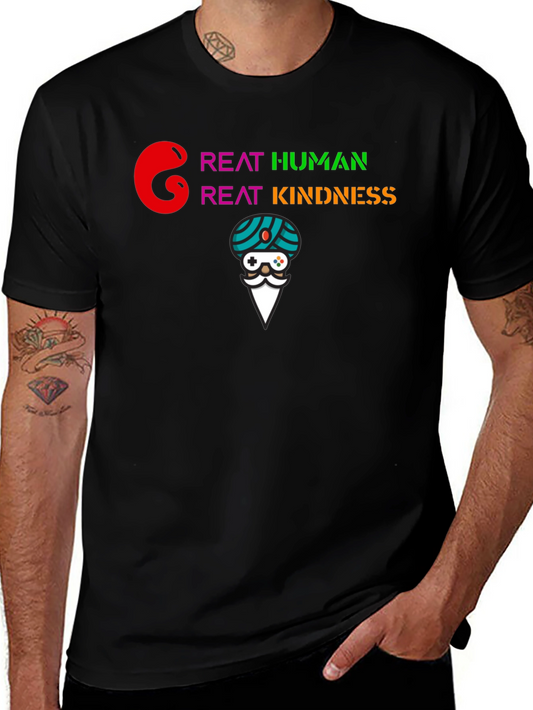 Great Human Great Kindness Graphic T-Shirt - Stylish Cotton Tee