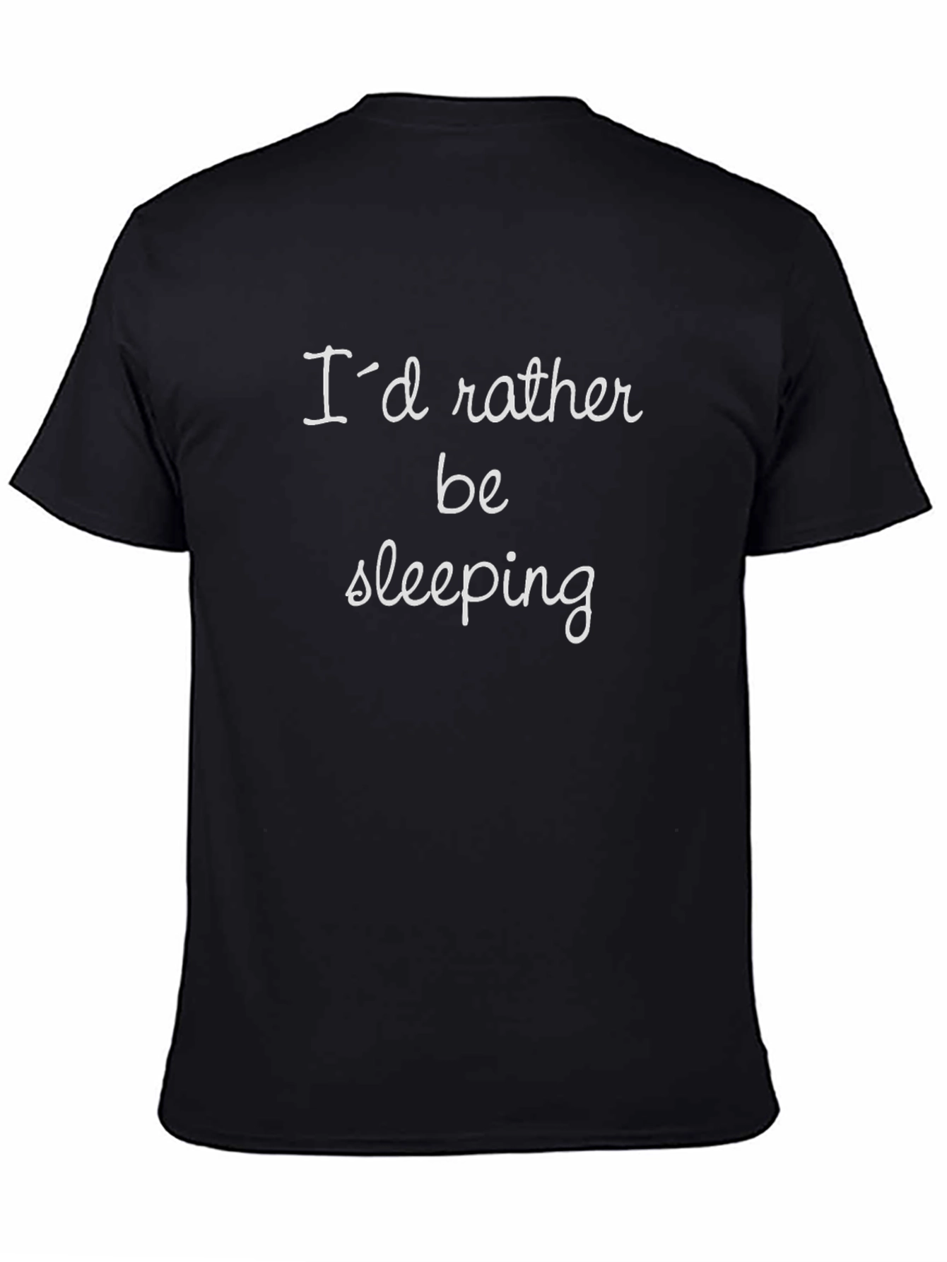 Id Rather Be Sleeping Black Graphic Tee