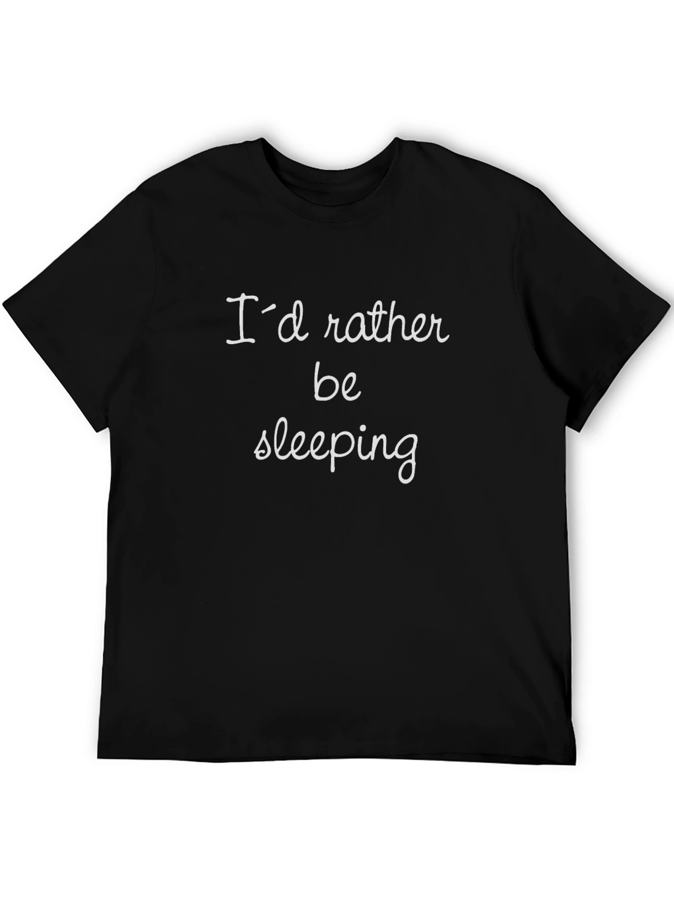 Id Rather Be Sleeping Black Graphic Tee