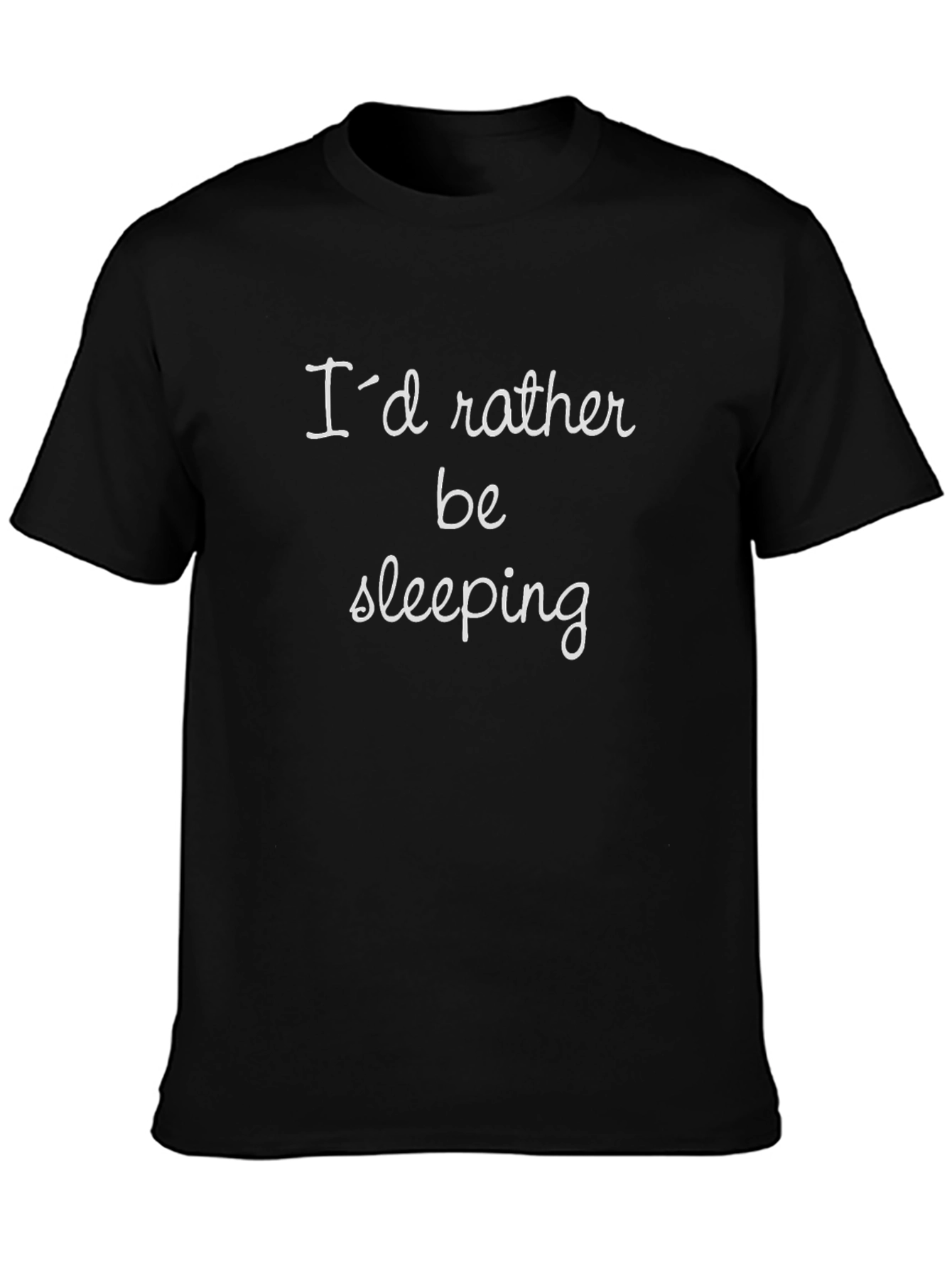 Id Rather Be Sleeping Black Graphic Tee