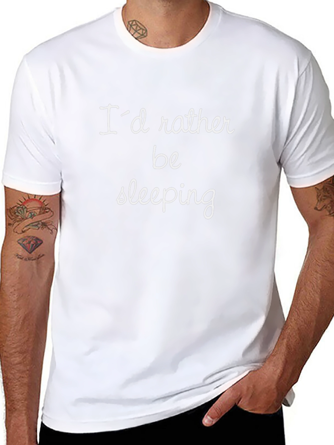Id Rather Be Sleeping Black Graphic Tee