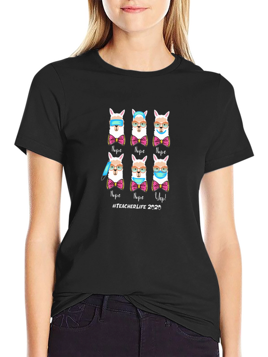 Teacher Life 2020 Llama Graphic T-Shirt