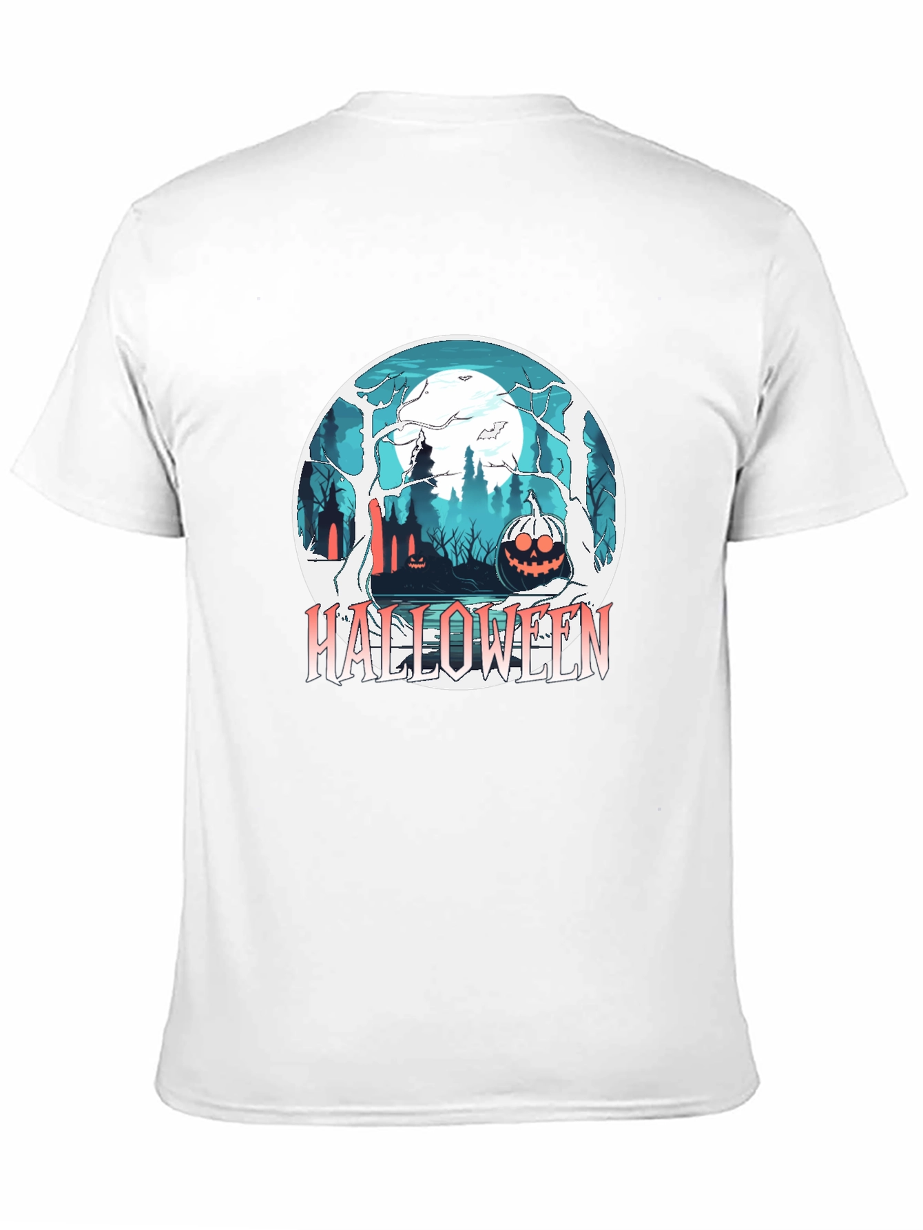 Halloween Forest Graphic Black T-Shirt