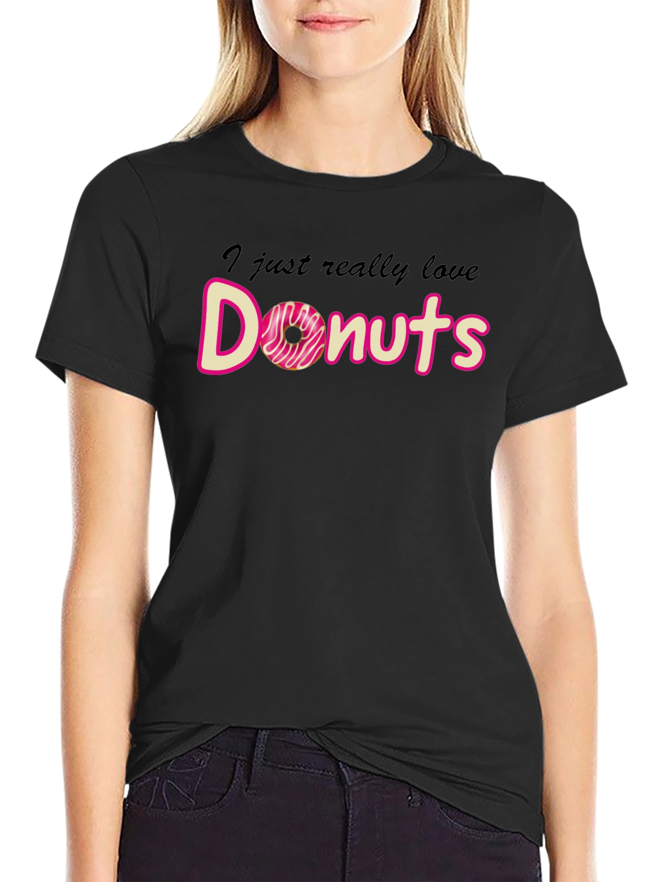 I Love Donuts T-Shirt Funny Graphic Tee