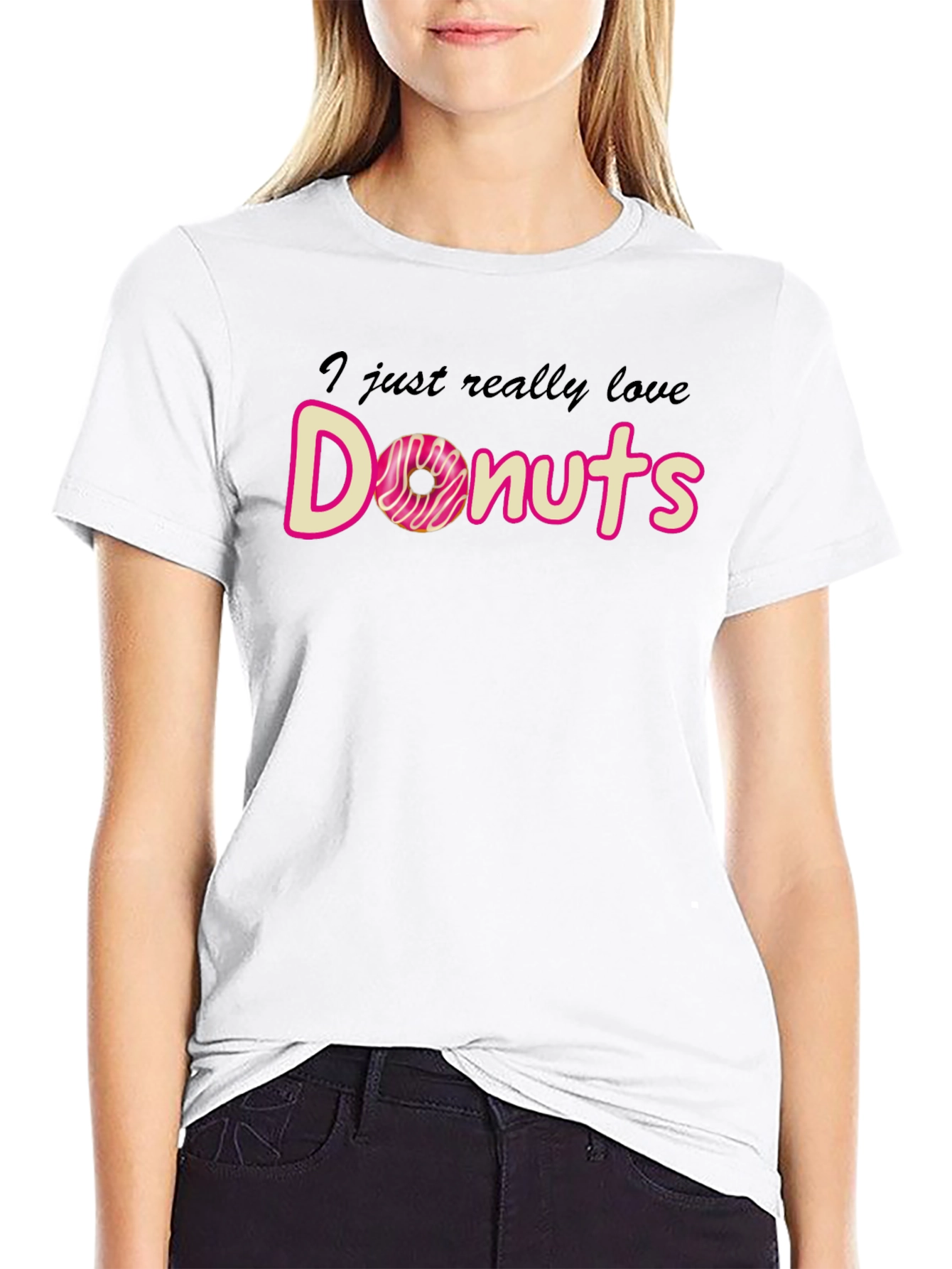 I Love Donuts T-Shirt Funny Graphic Tee