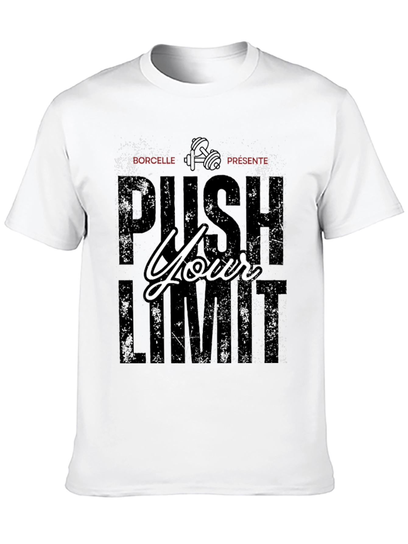 Push Your Limit Black Graphic T-Shirt