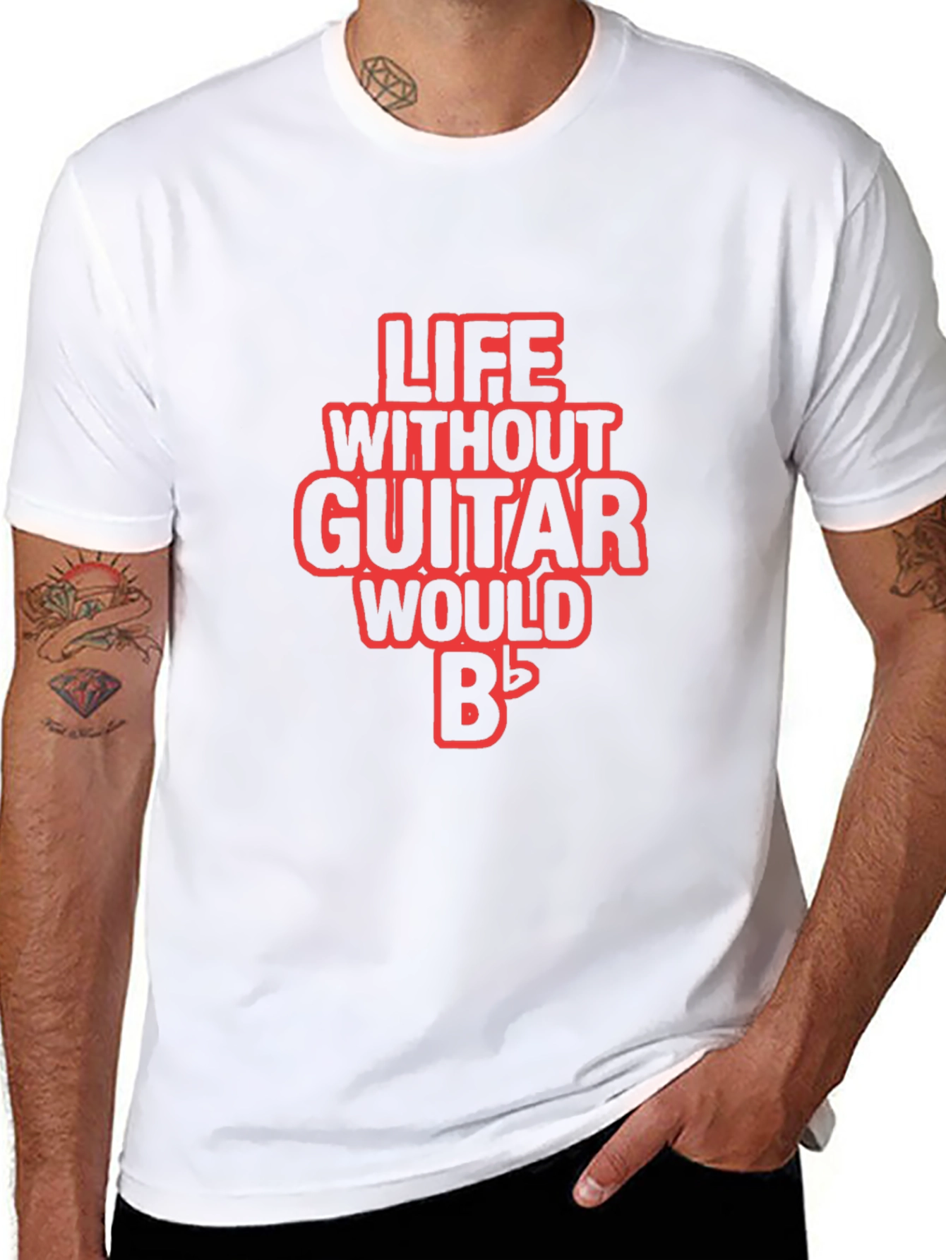 Life Without Guitar T-Shirt - Musician Tee