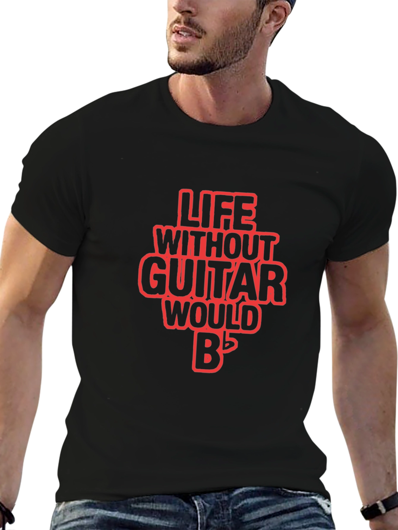 Life Without Guitar T-Shirt - Musician Tee