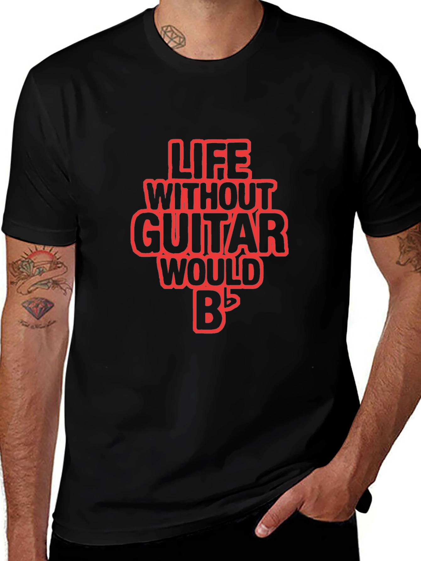 Life Without Guitar T-Shirt - Musician Tee