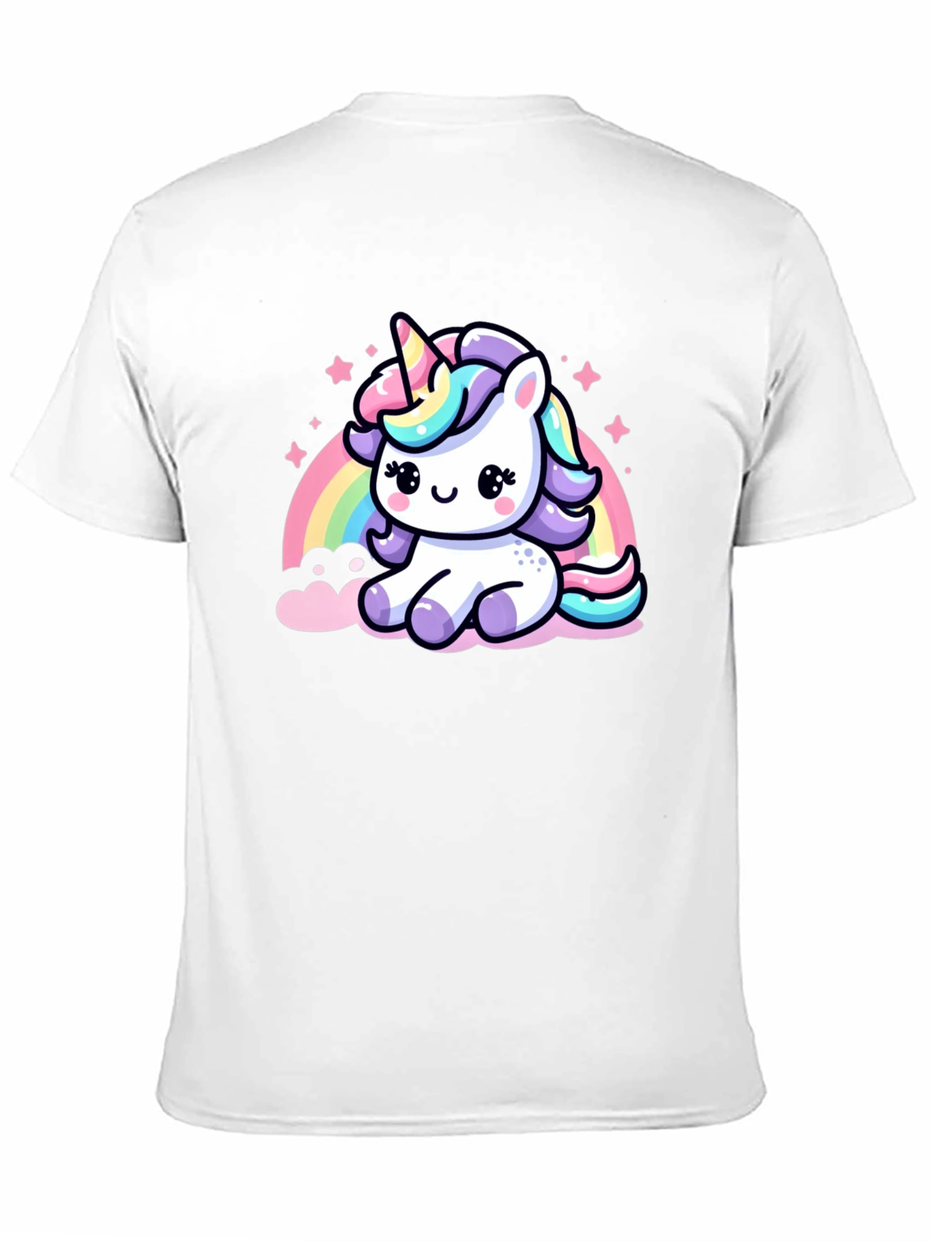 Cute Unicorn Graphic Black T-Shirt