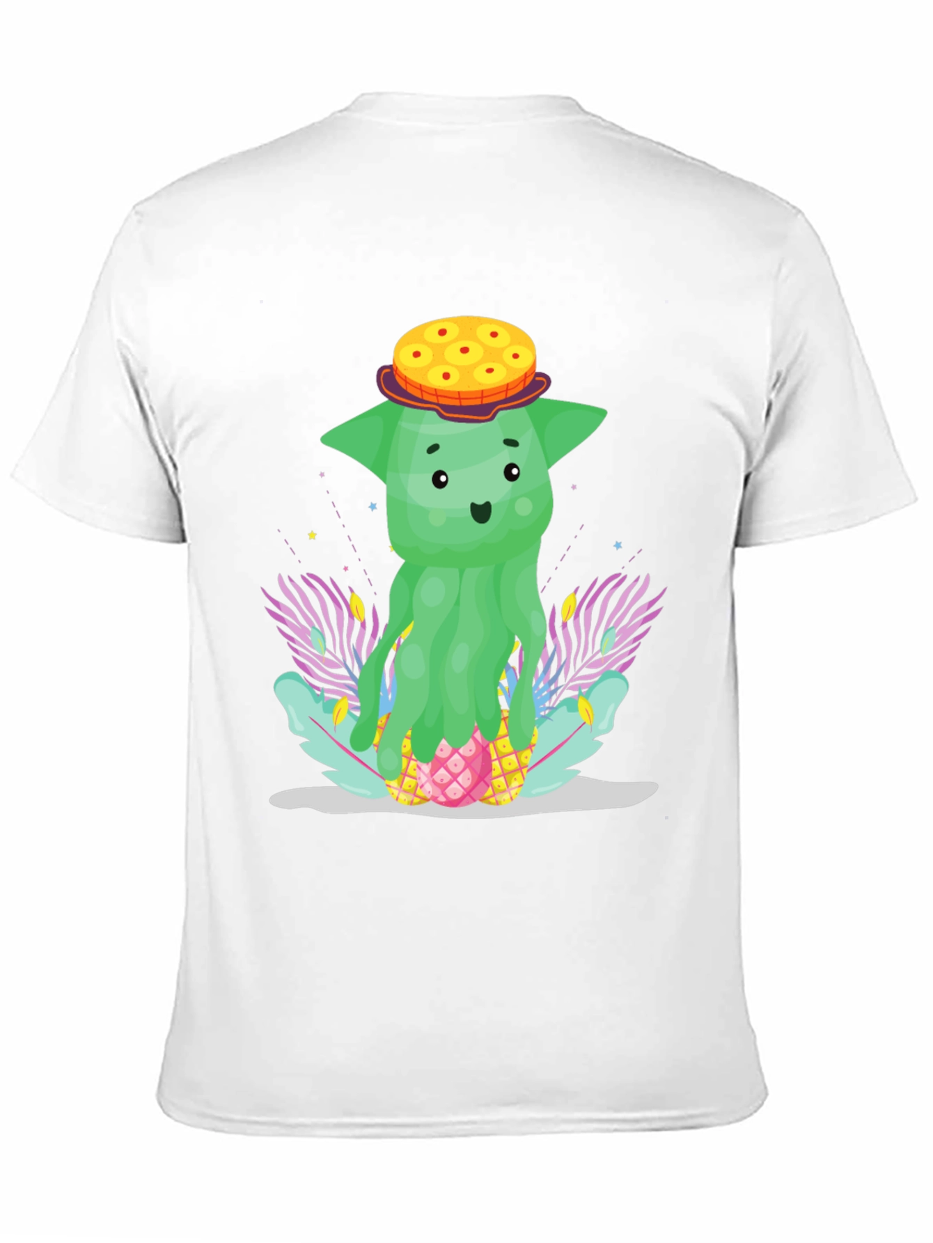 Funky Pineapple Head T-Shirt - Tropical Cartoon Tee