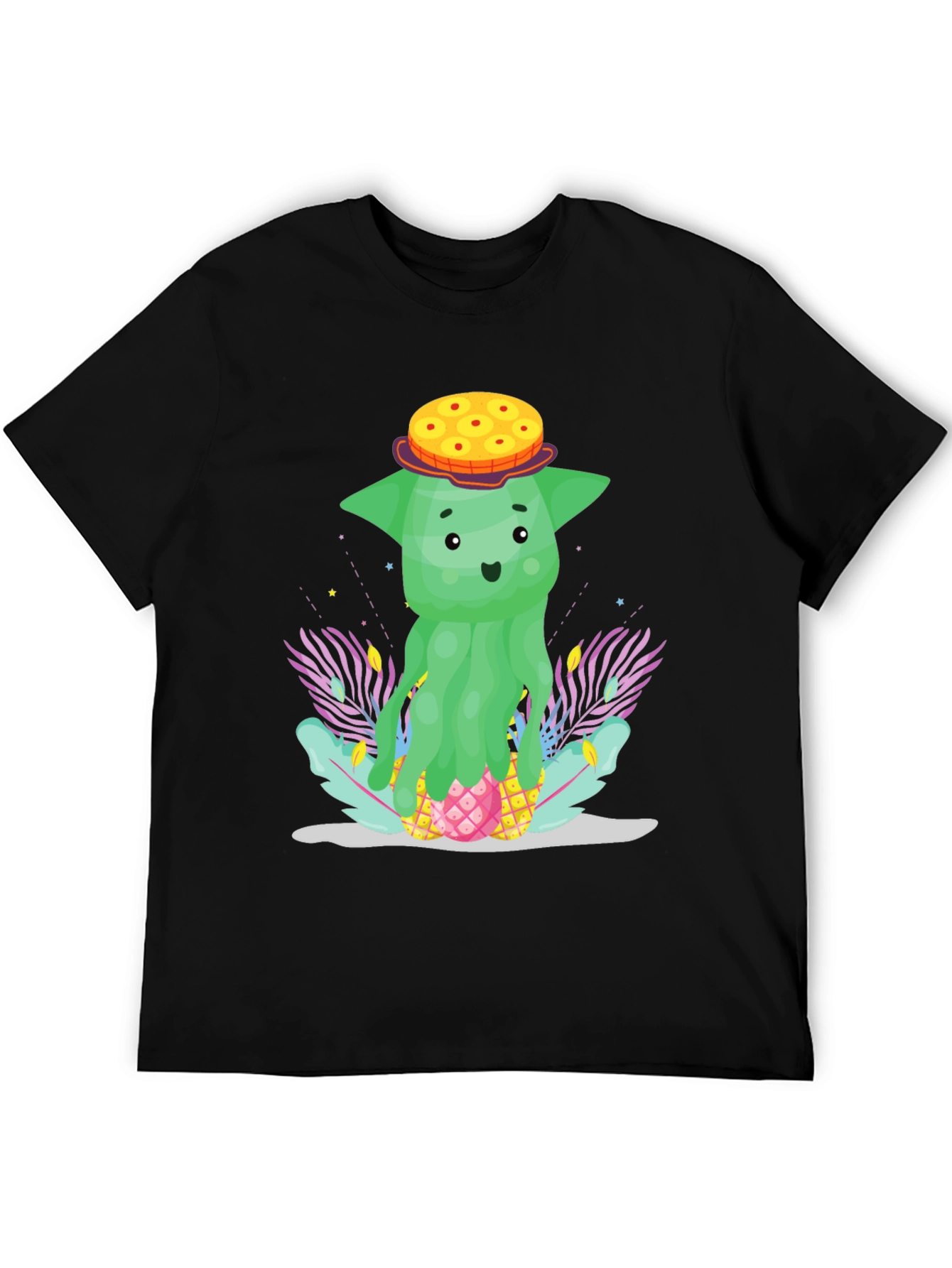 Funky Pineapple Head T-Shirt - Tropical Cartoon Tee