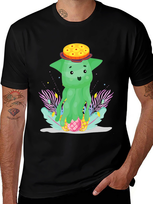 Funky Pineapple Head T-Shirt - Tropical Cartoon Tee