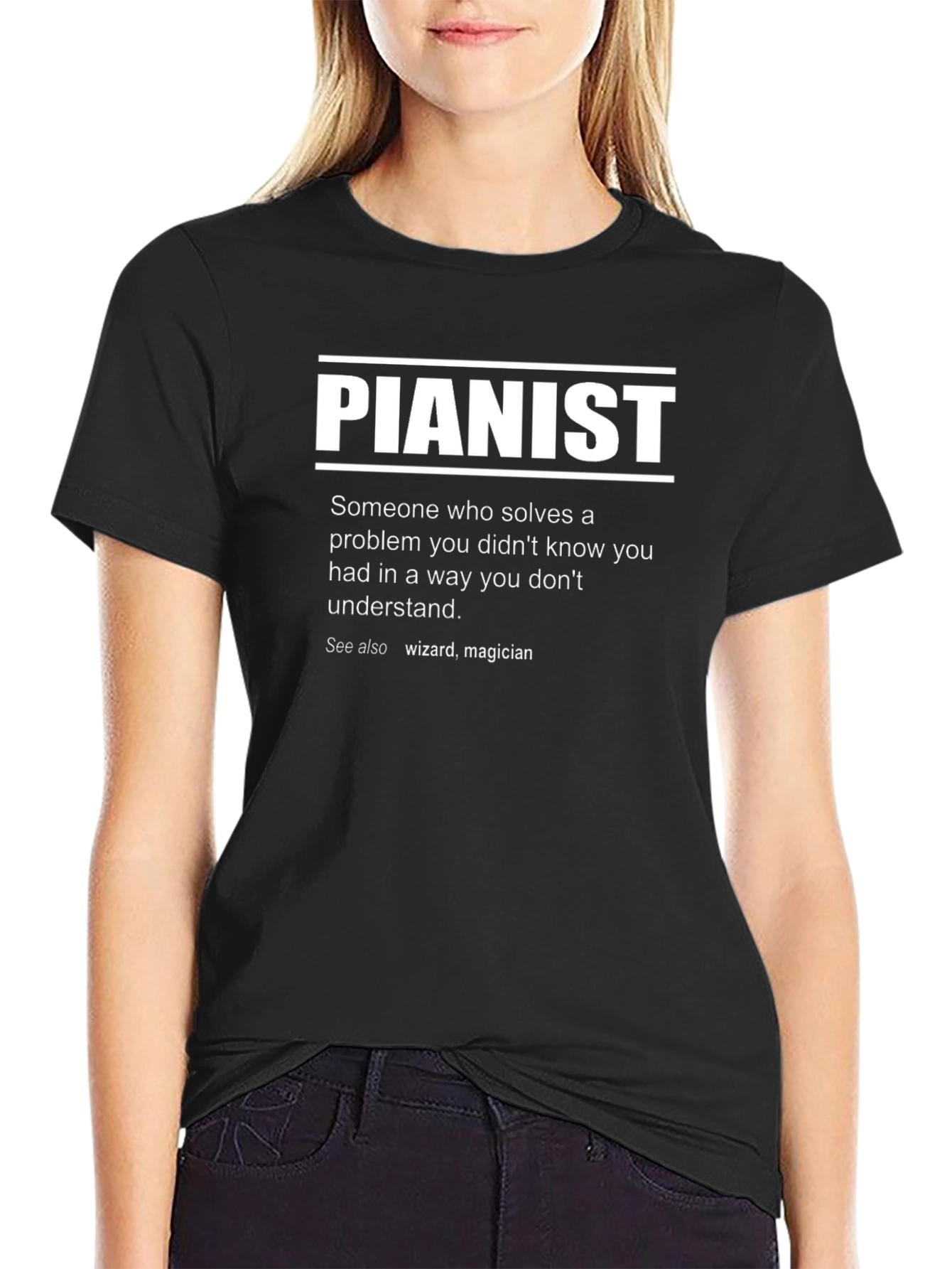 Pianist Definition T-Shirt - Funny Musician Tee