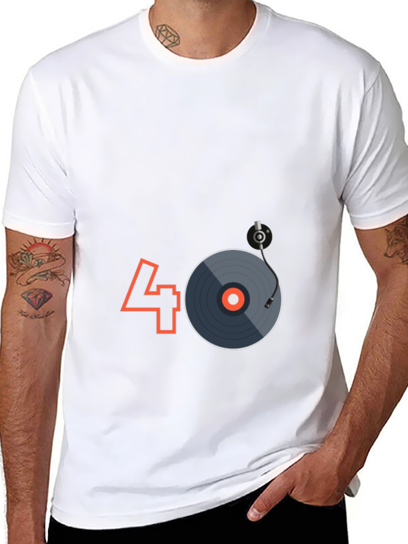 Retro 40th Birthday DJ Turntable T-Shirt