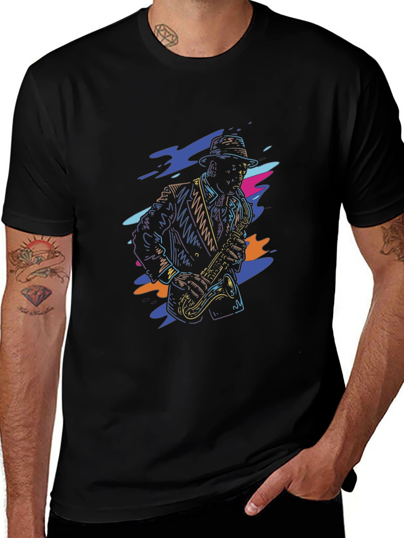 Cool Jazz Musician T-Shirt - Unique Design