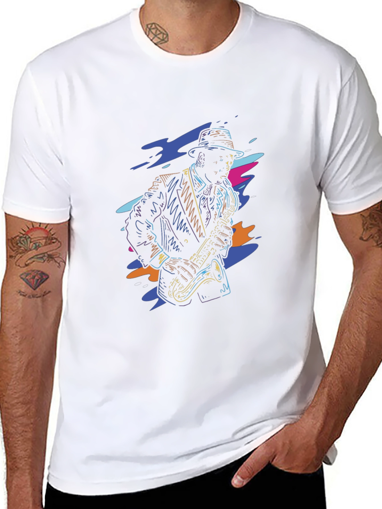 Cool Jazz Musician T-Shirt - Unique Design