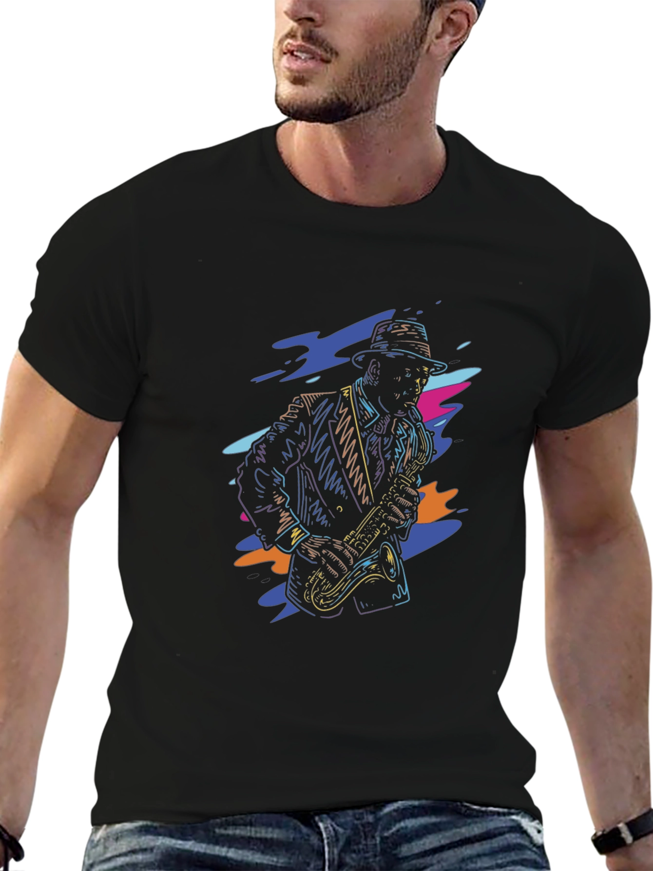 Cool Jazz Musician T-Shirt - Unique Design