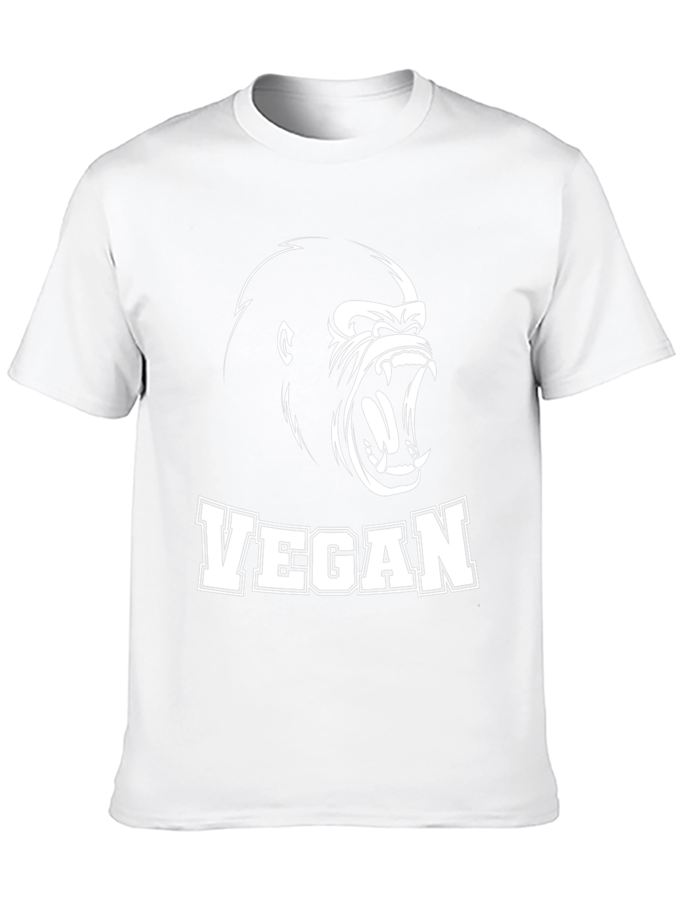 Vegan Gorilla Graphic T-Shirt - Black