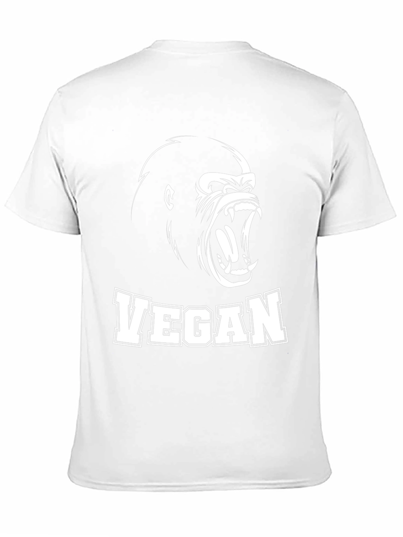 Vegan Gorilla Graphic T-Shirt - Black