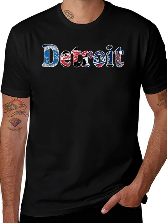 Detroit Sports Teams Graphic T-Shirt