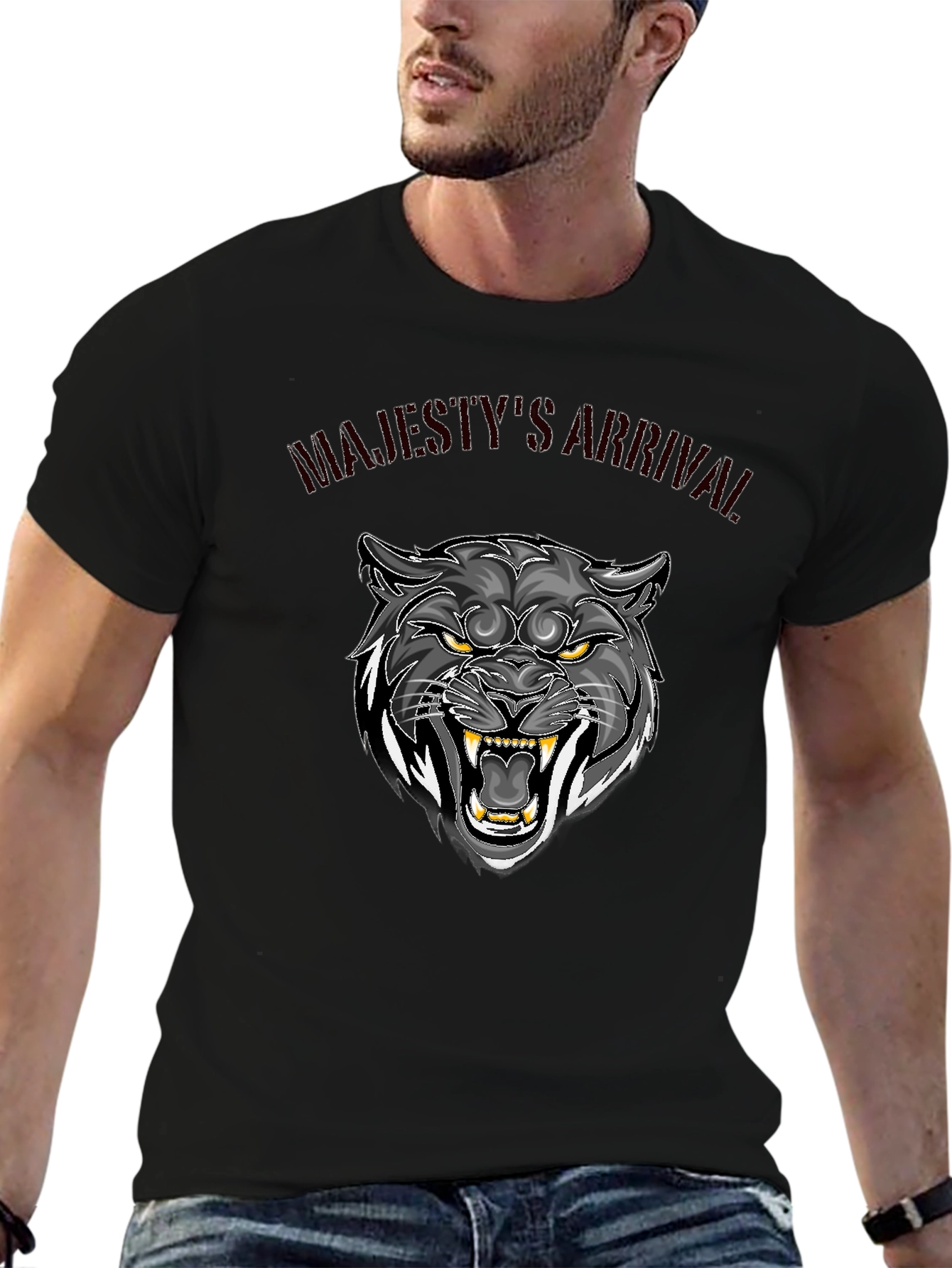 Majestys Arrival Graphic Tee - Black Panther Design