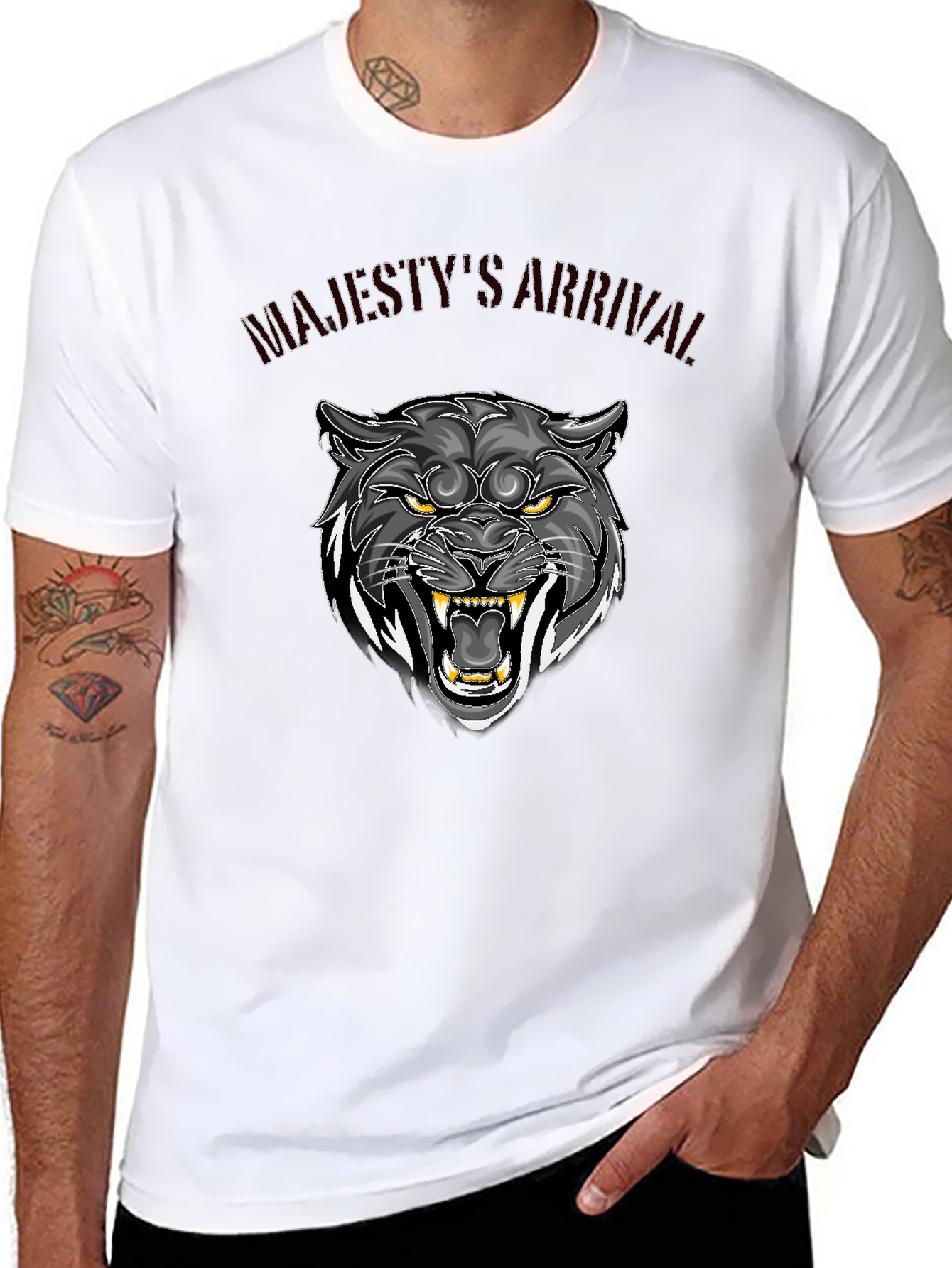 Majestys Arrival Graphic Tee - Black Panther Design