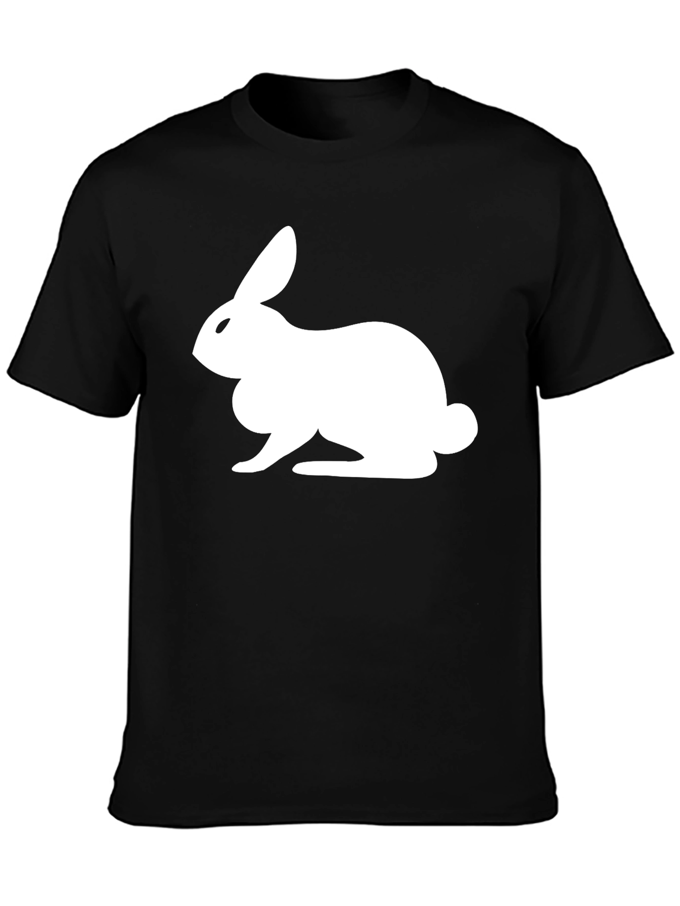 Rabbit Graphic Tee - Black Casual T-Shirt
