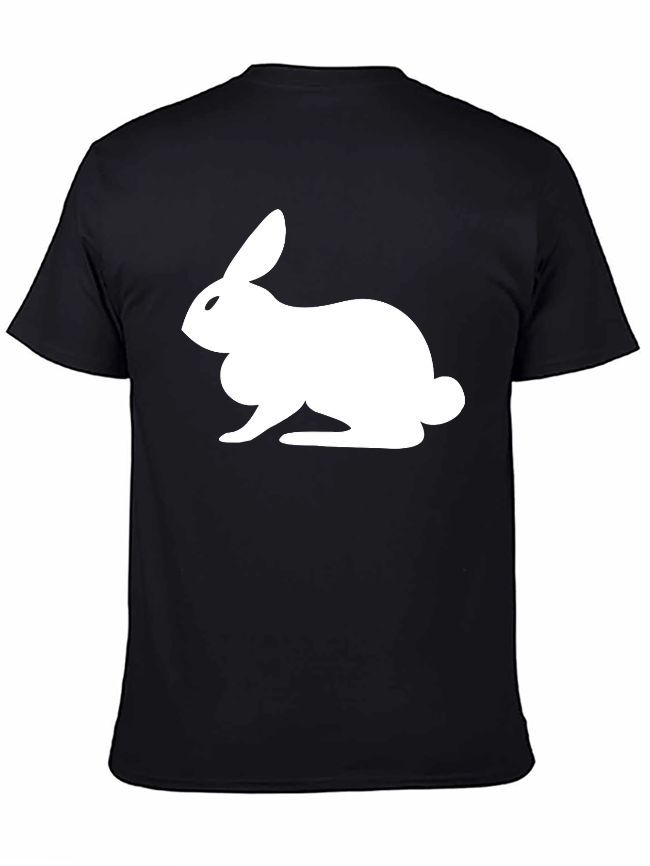 Rabbit Graphic Tee - Black Casual T-Shirt