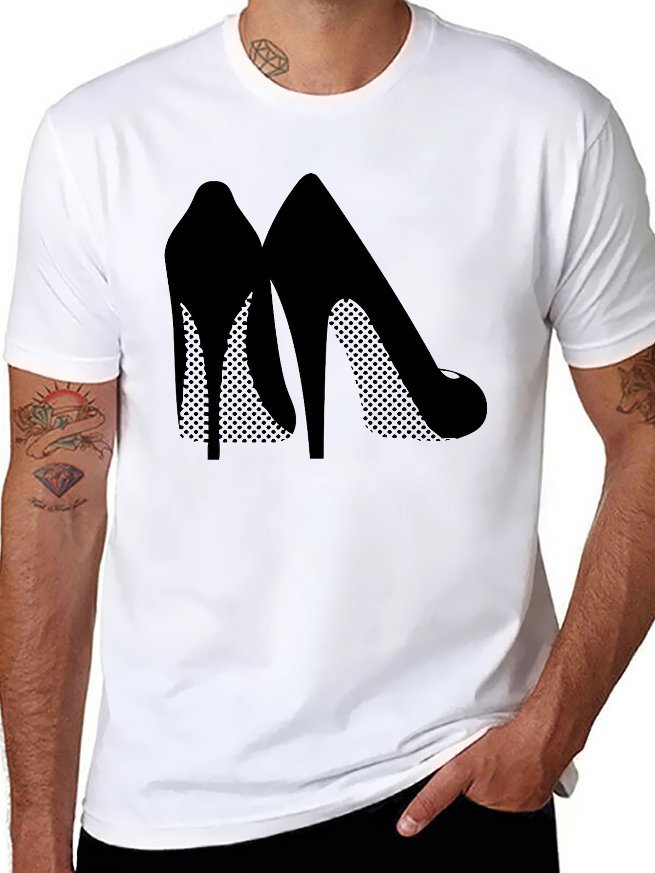 Stylish High Heel Silhouette Tee