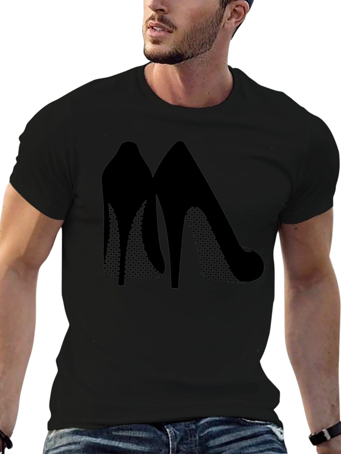 Stylish High Heel Silhouette Tee