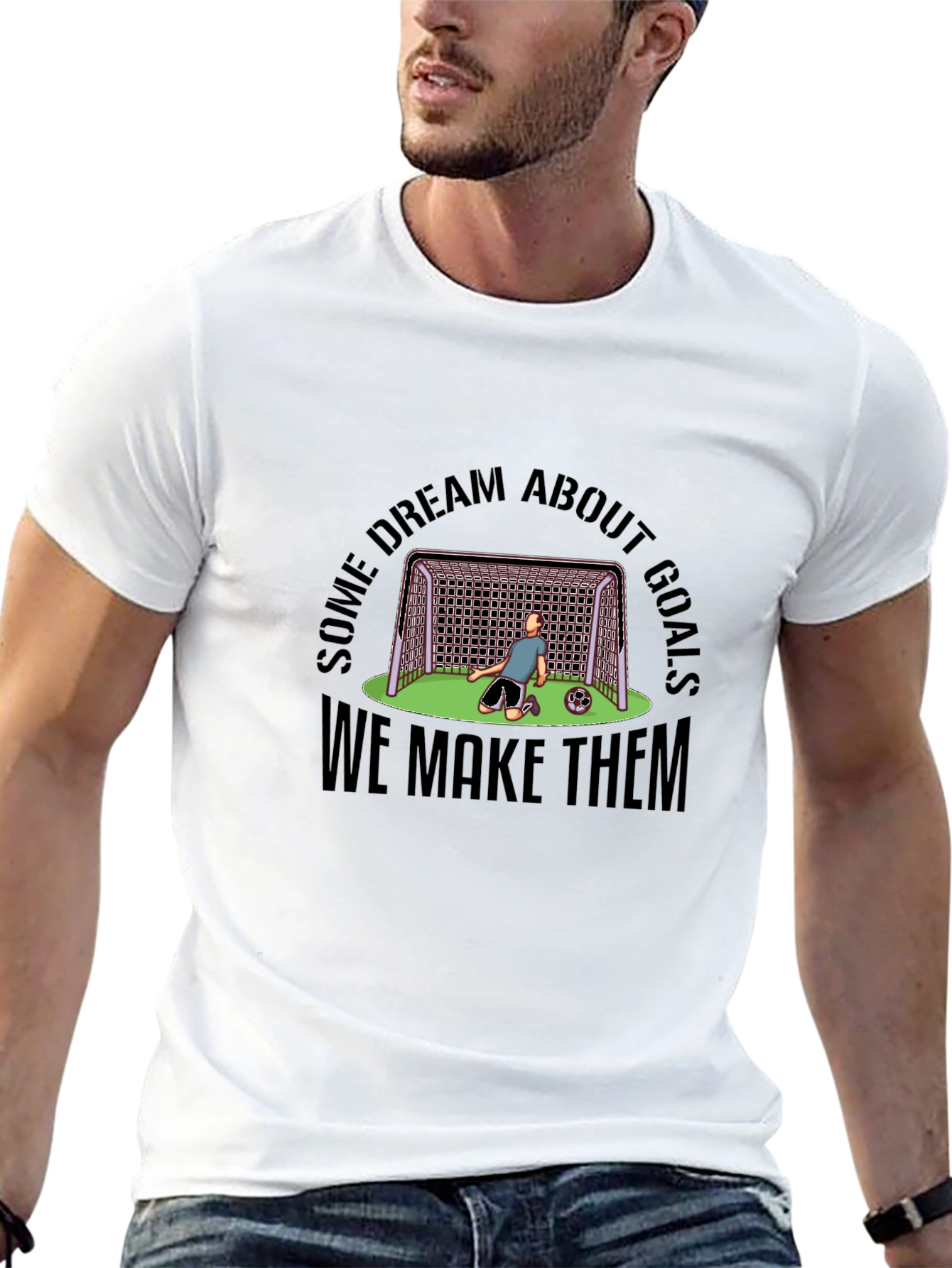 Soccer Dream Goals Black T-Shirt