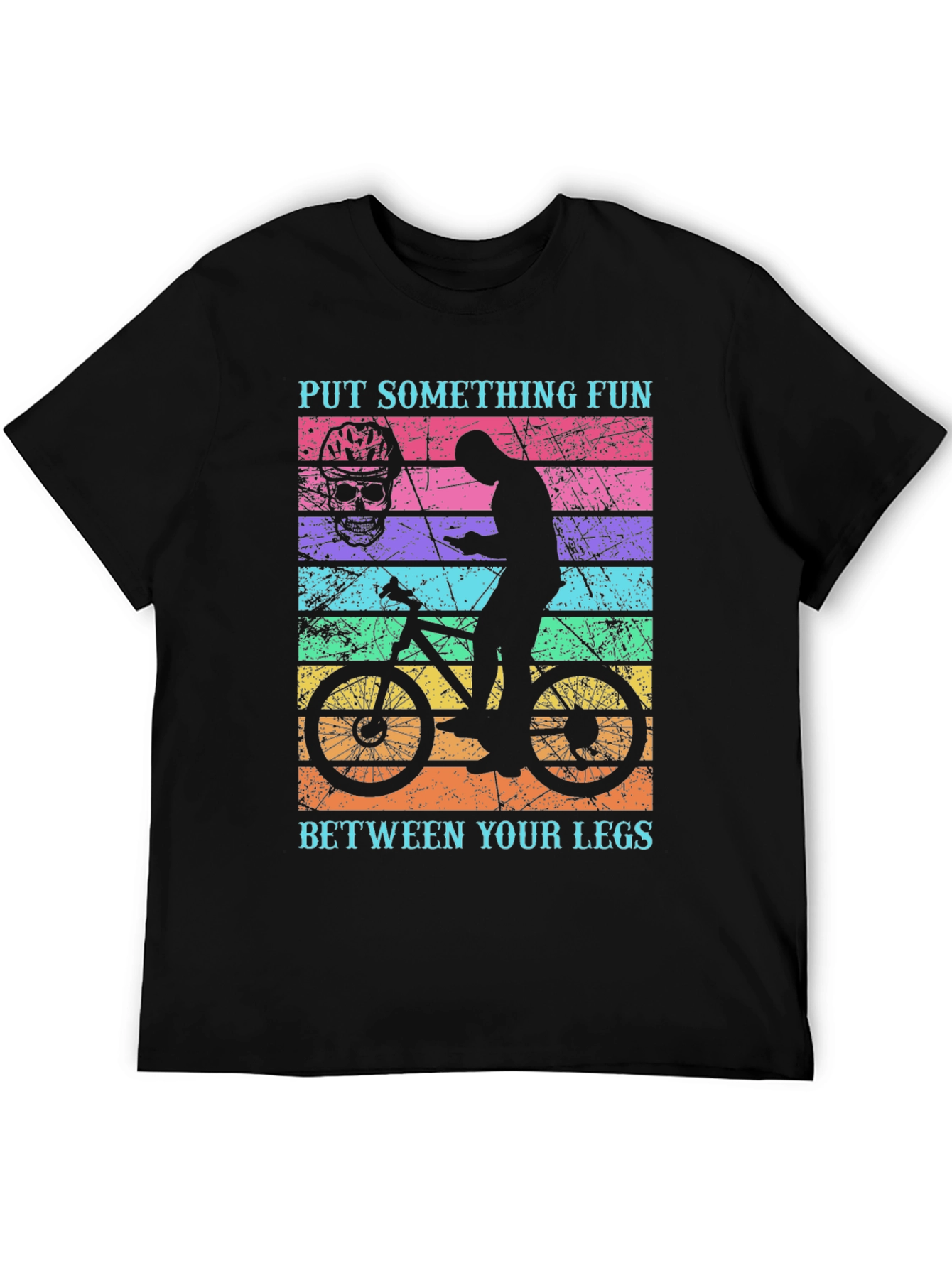 Fun Ride T-Shirt: Bike & Skull Graphic Tee