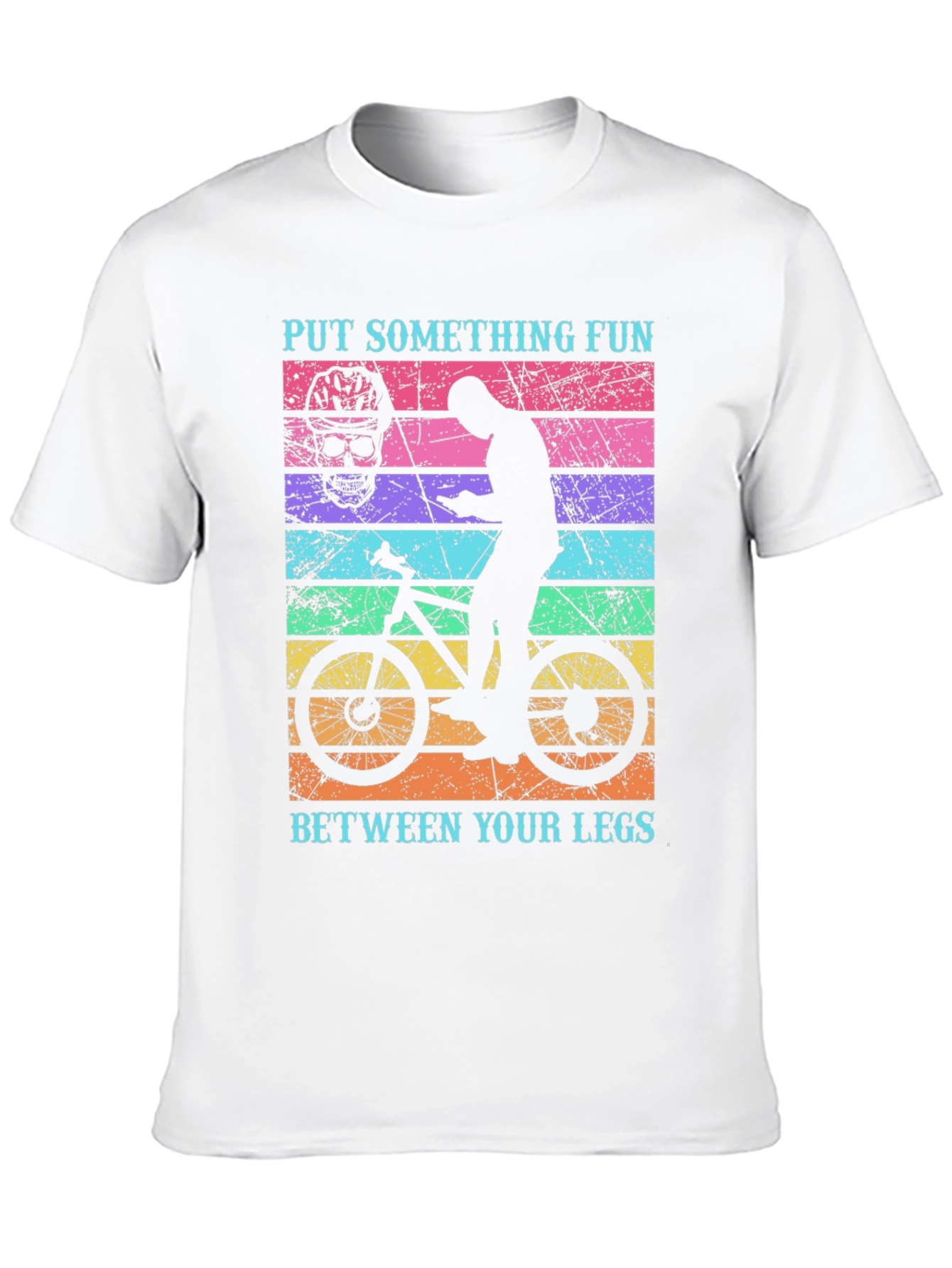 Fun Ride T-Shirt: Bike & Skull Graphic Tee