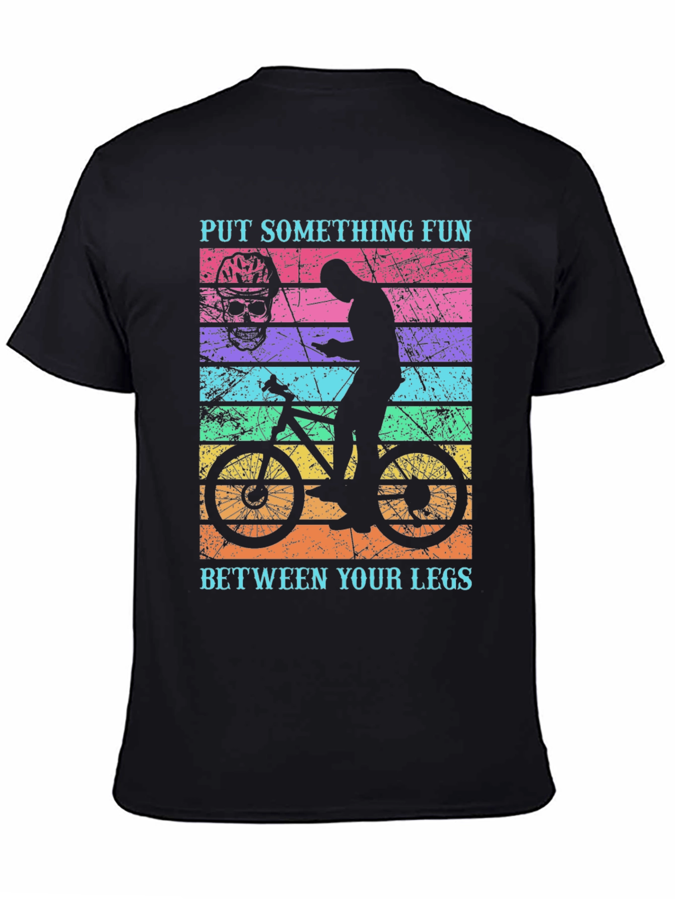 Fun Ride T-Shirt: Bike & Skull Graphic Tee