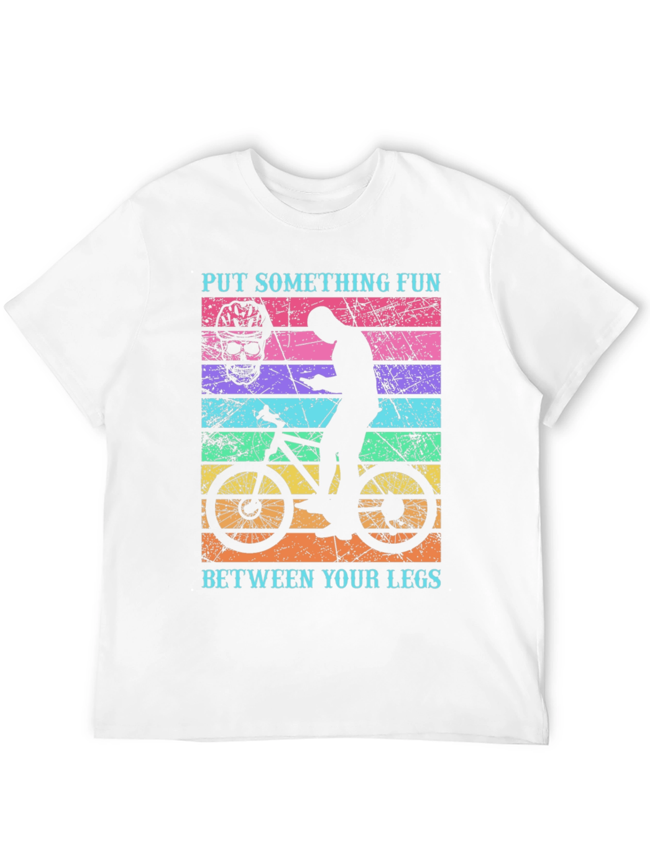 Fun Ride T-Shirt: Bike & Skull Graphic Tee