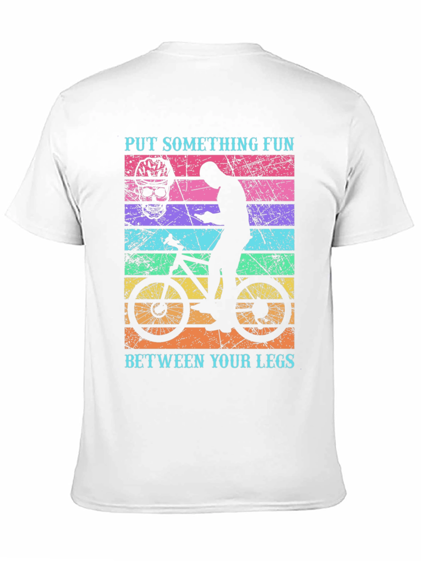 Fun Ride T-Shirt: Bike & Skull Graphic Tee