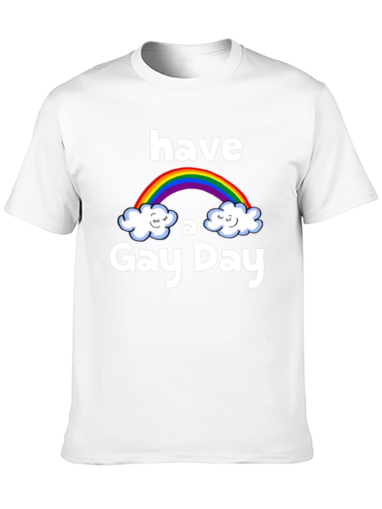Have a Gay Day Rainbow Graphic Tee - Black