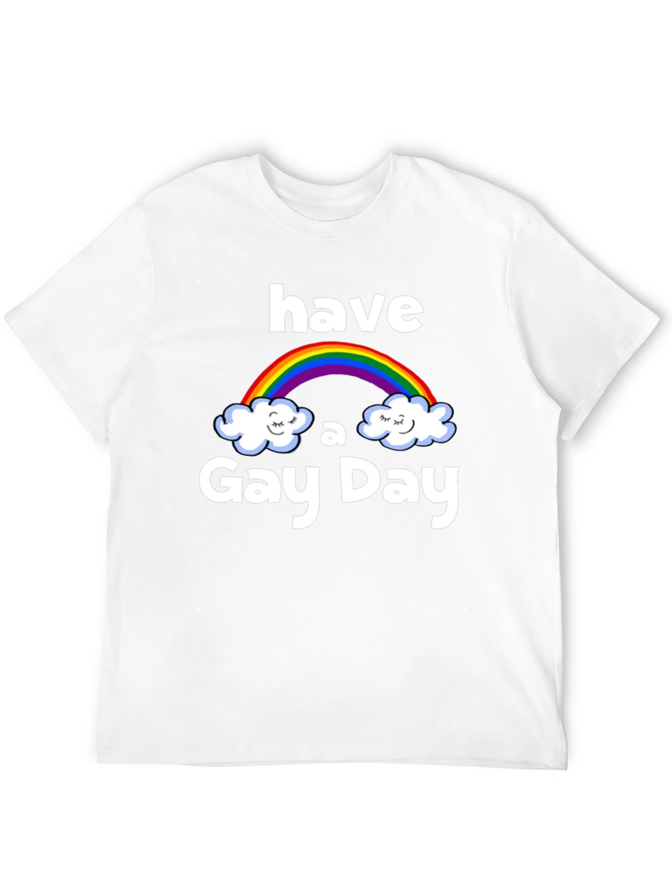 Have a Gay Day Rainbow Graphic Tee - Black