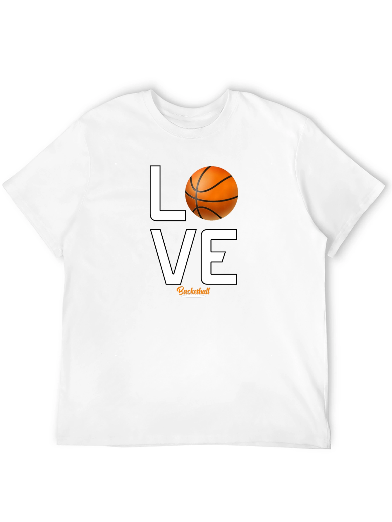 Love Basketball Graphic Tee - Black Cotton T-Shirt